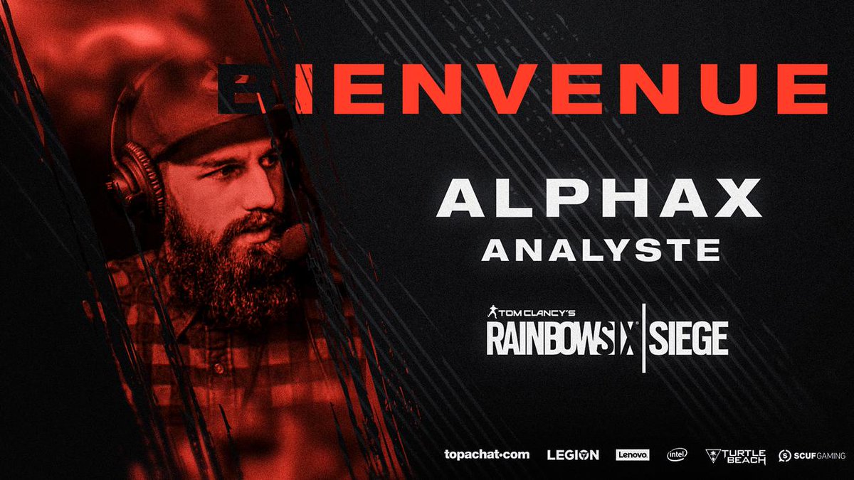 Supremacy_FR's tweet photo. Notre section Rainbow Six s'agrandit avec l'arrivée de notre nouvel analyste @AlphaX_R6 🔥
Il est l'une des voix de la scène francophone, mais à compter d'aujourd'hui, seuls nos joueurs l'entendront chuchoter 😎 #SyUnit #SyR6 https://t.co/AULvM2y0Wd