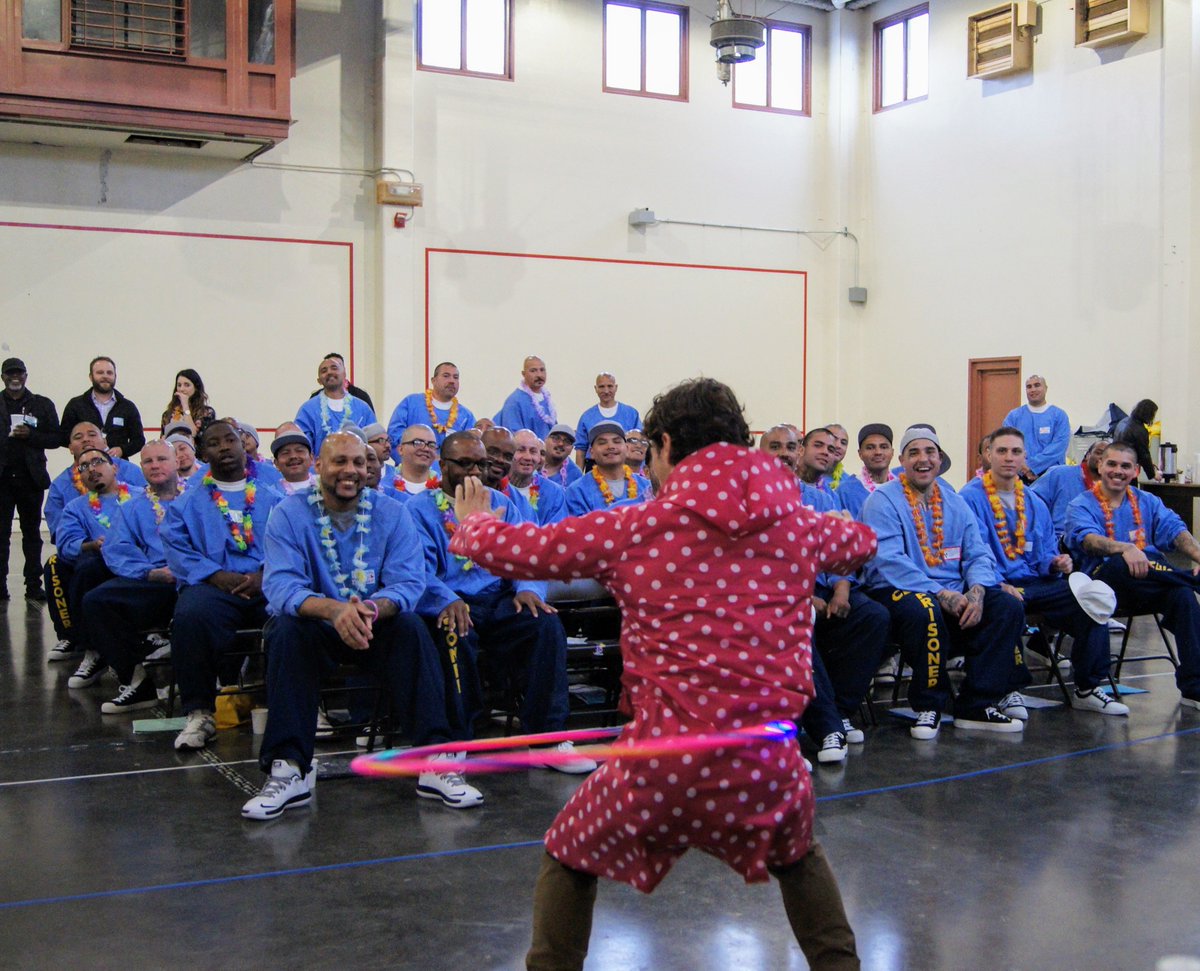 Kicking off the Hustle 2.0 program carnival-style at Pelican Bay State Prison!