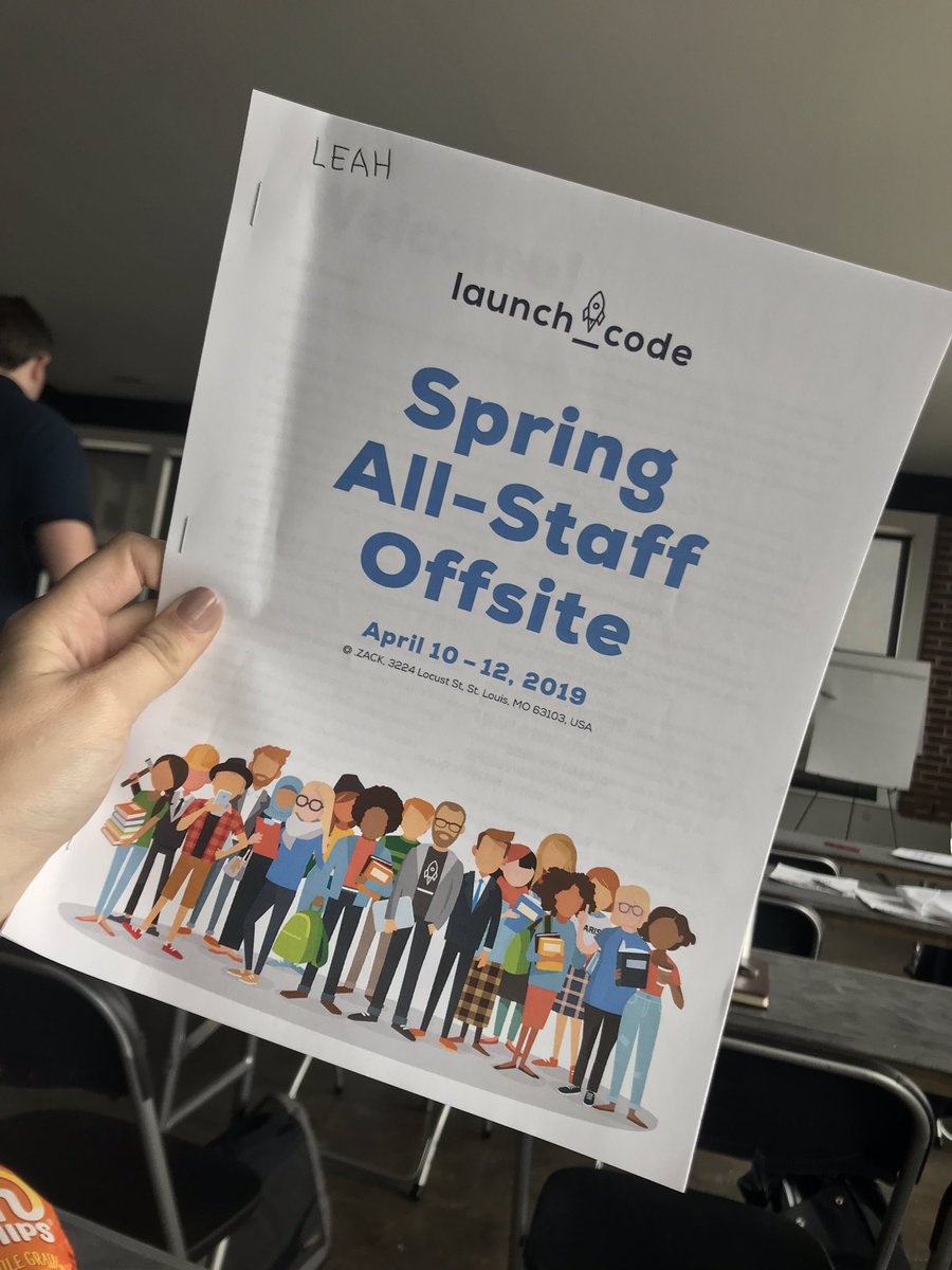 leahkfreePR's tweet photo. Day one of @launchcode’s Spring all-staff retreat. Hearing @jqjp1’s thoughts on how to move our region further into economic equality &amp; inclusive growth...his work closely aligns with our mission &amp; makes us excited to positively affect more people! https://t.co/lpALGPi7I7