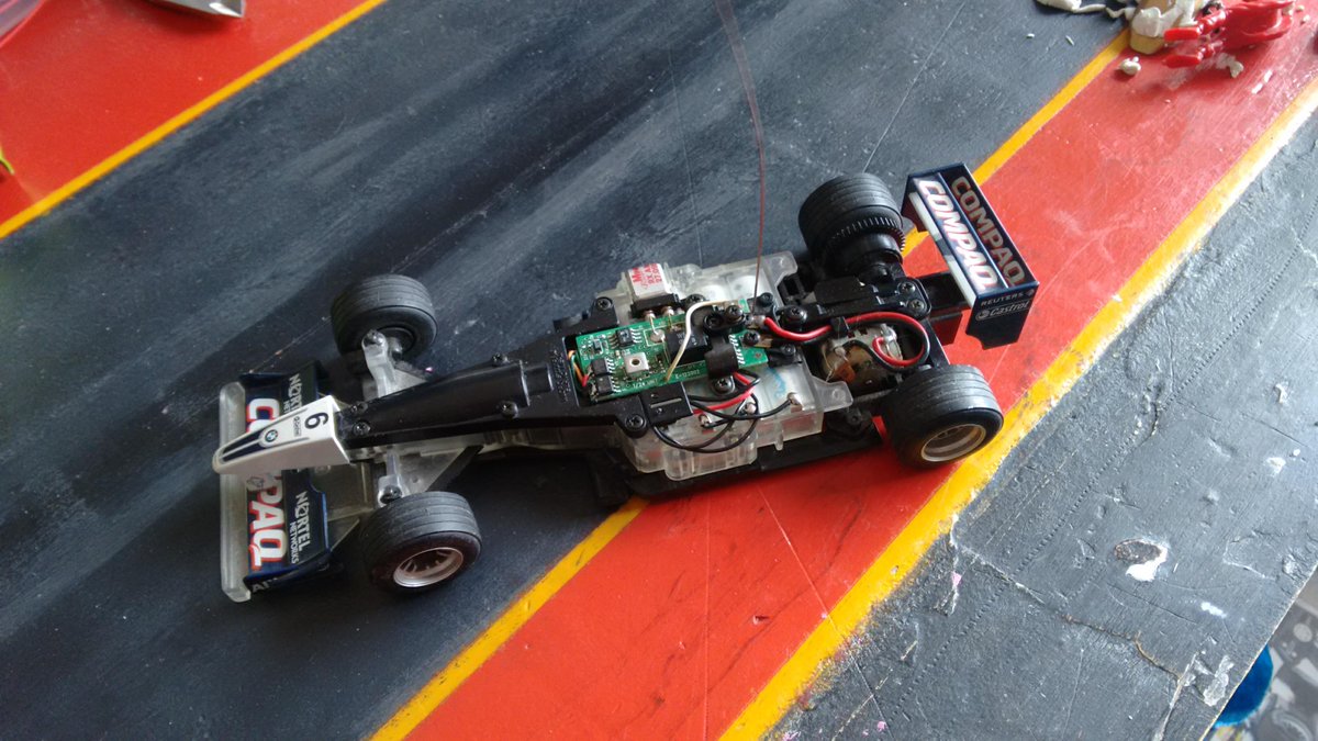 MagDragster's tweet photo. Bought a used Mini-z car - 2001 model. Nice car, runs good :-) #Miniz #RCcar #F1 #Model #ModelCar #Racing #Williams #Racing #Racecar #Radiocontrolled https://t.co/krmRyoXiVN