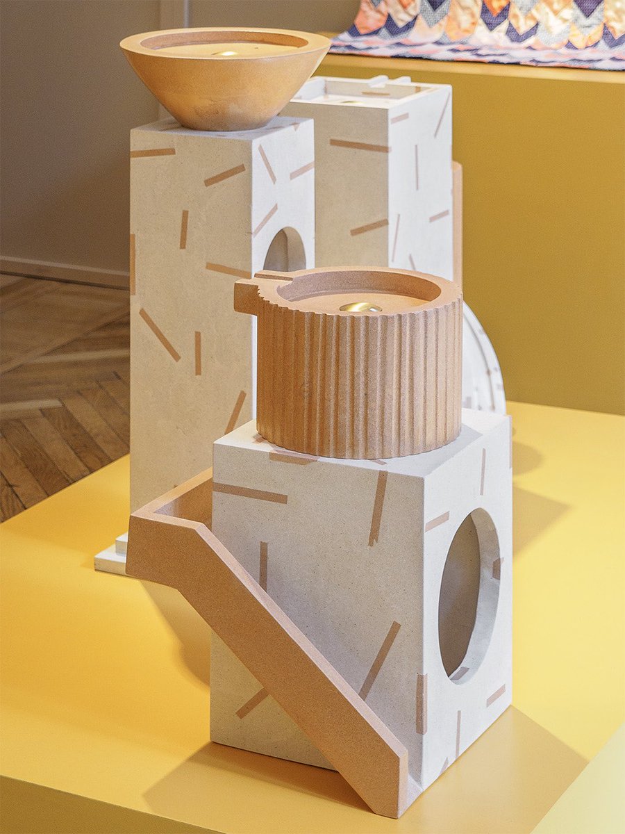 HuguetMallorca's tweet photo. Sooo great presenting these unique terrazzo bird baths designed by #TeoYang at @wallpapermag Handmade in the amazing #MilanoDesignWeek https://t.co/4LrD9IEd8e