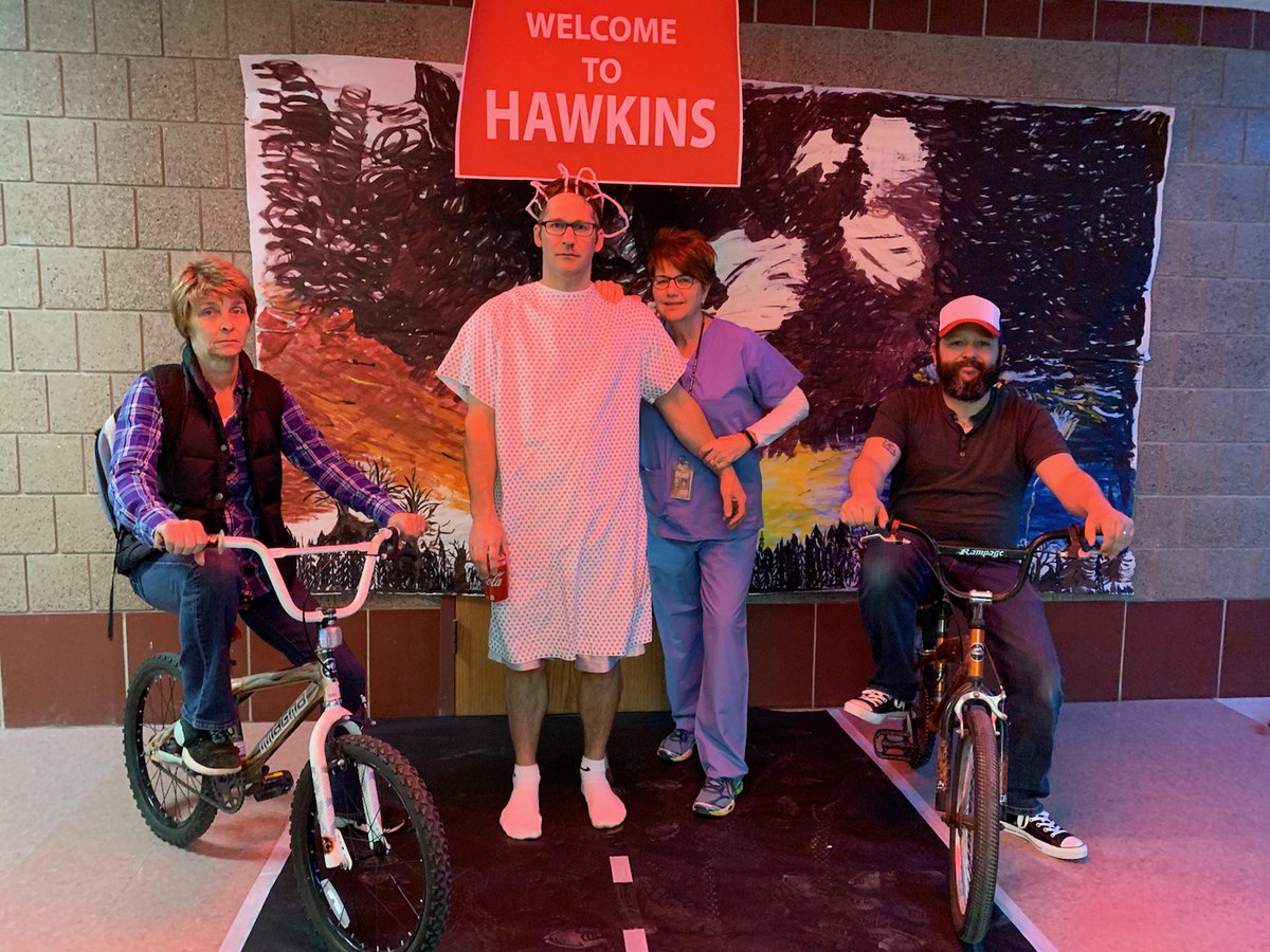 Today is Department Theme Day at WFHS! It is one of our favorite days of the year when each staff department represents a chosen theme. Here, we have the Career &amp; Technical Education Department as <a href="/Stranger_Things/">stranger things</a>! #PackerPride #wfpschools