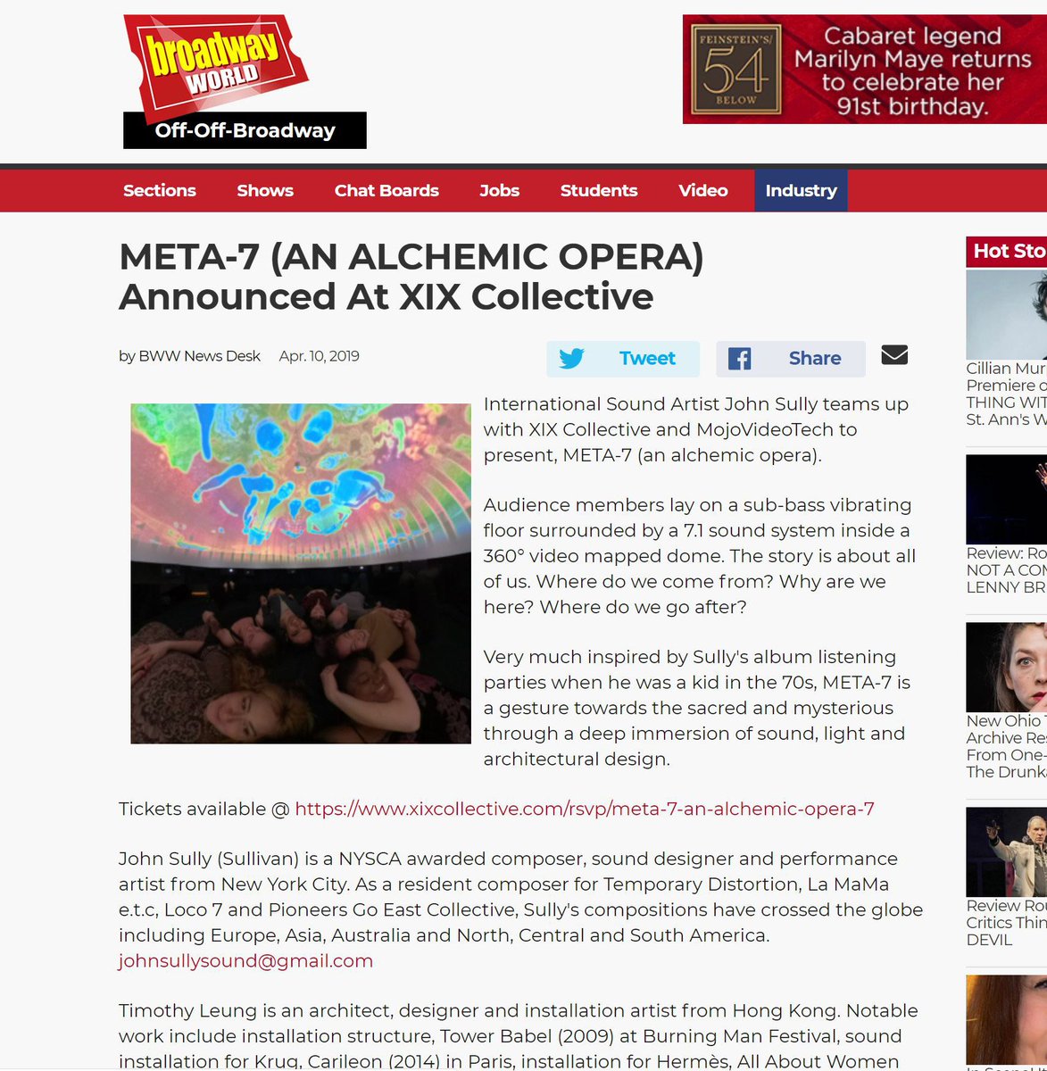 CollectiveXix's tweet photo. META-7 (an alchemic opera) is on Broadway World. https://t.co/4IOeISd7fd

Come see the show through May 18th. Use code "seven" for artist discount.  https://t.co/NAO0YxHWf4 https://t.co/aTGb4naeWE