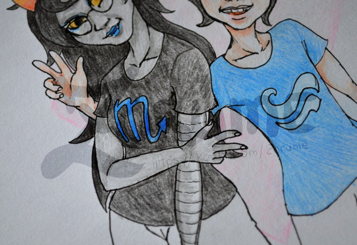 ZorumeArt's tweet photo. #DrawThisAgain #Redraw โข Vriska Serket and John Egbert as Moirails.
2019 vs 2016, progress has been made ! I'm proud of the mechanical arm of Vriska and of John's face in this new version.
#Homestuck #VriskaSerket #JohnEgbert #VrisJohn #Fanart https://t.co/00jgZpdwS5
