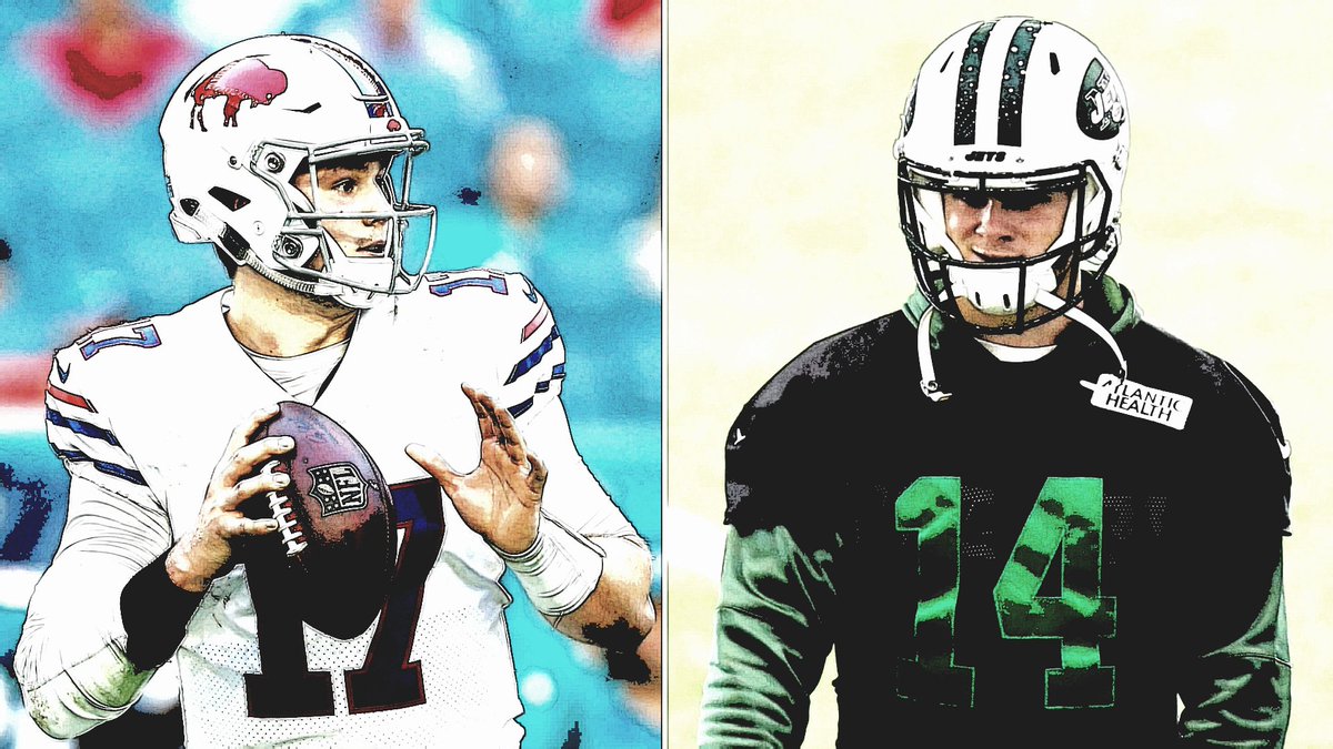 BillsQBwatch's tweet photo. Rivalry 🔥

Total yards per game
231 Darnold
225.4 Allen

Total TDs
18 Allen (11 starts (5-6))
18 Darnold (13 starts (4-9))

Yards per comp
12.3 Allen
12.0 Darnold

Longest comp (air yards)
63.9 Allen
54.1 Darnold

QBR
52.2 Allen
48.4 Darnold

GWDs
3 Allen
1 Darnold

#Bills #Jets https://t.co/QAZsXfb5yu