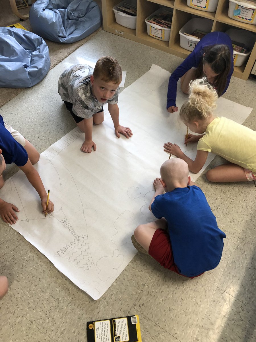 mrs_caudell's tweet photo. I love to see the collaboration and teamwork that these friends used to create their setting! They did an amazing job of listening to each other’s ideas!#JFBgrade2rocks https://t.co/TIcz6W610f
