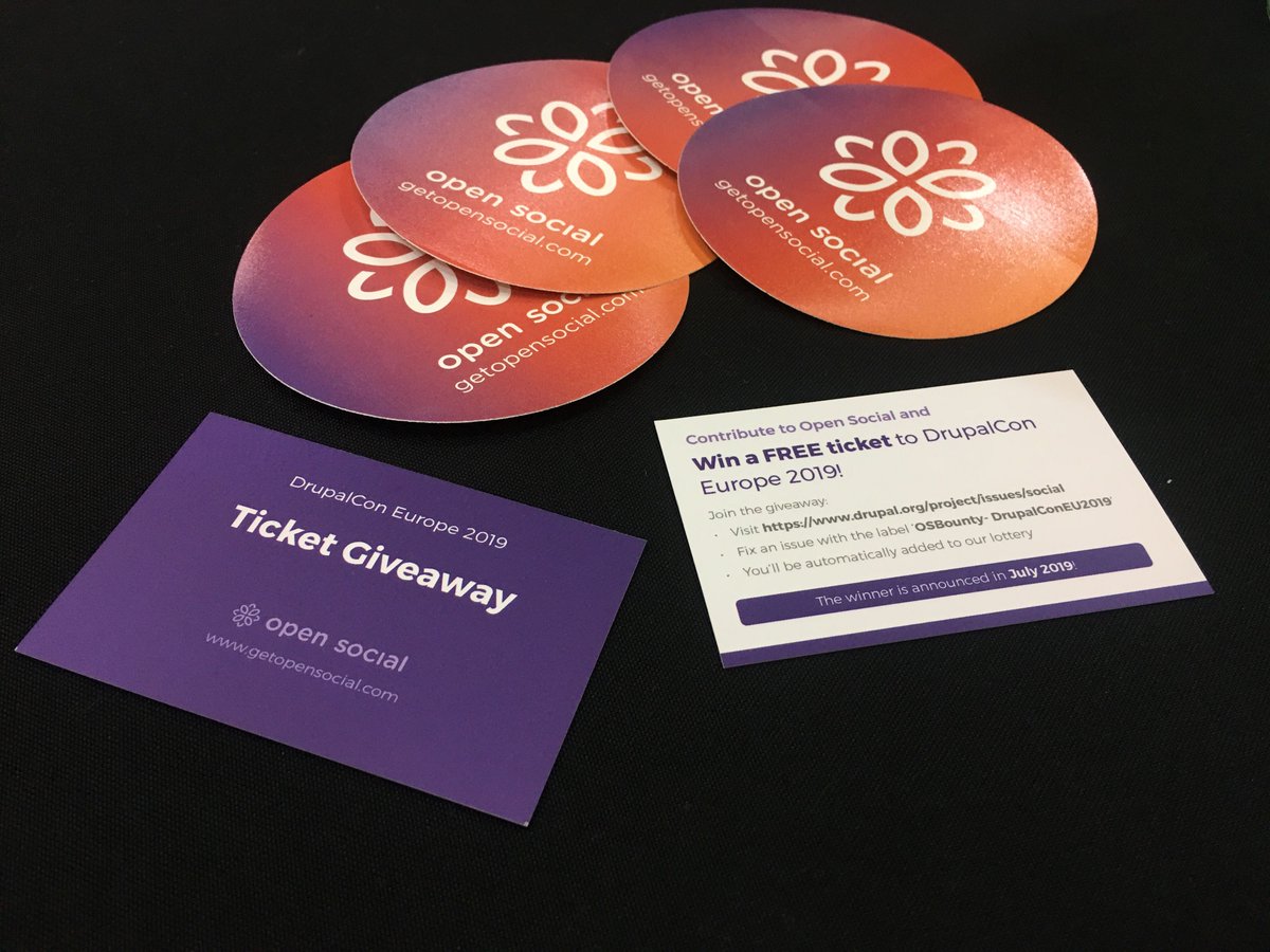 Contribute to <a href="/OpenSocialHQ/">OpenSocialHQ</a> and win a free TICKET and FLIGHT to DrupalCon Europe 2019! Read more at getopensocial.com/blog/drupal-wo… <a href="/DrupalConNA/">DrupalCon North America</a> #DrupalCon #drupalcon2019 #drupalconna