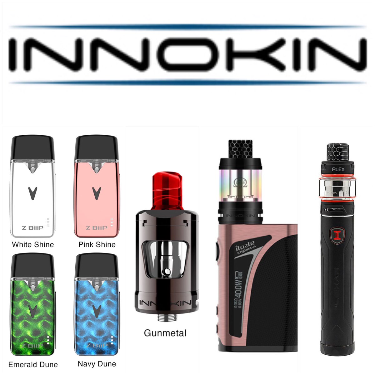 Very exciting New Innokin products Now in Stock: 
1. Zenith 0.48 mesh coil 
2. Z-lide tank 
3. Z-Biip all in one 
4. The Kroma iSub B kit 
5. The Plexar kit 
vapersonline.co.uk/search/innokin
#ecig #vape #vaping #vapeshop #vapeuk #ukvaper #ukvapes #ukvaping #vapersonline