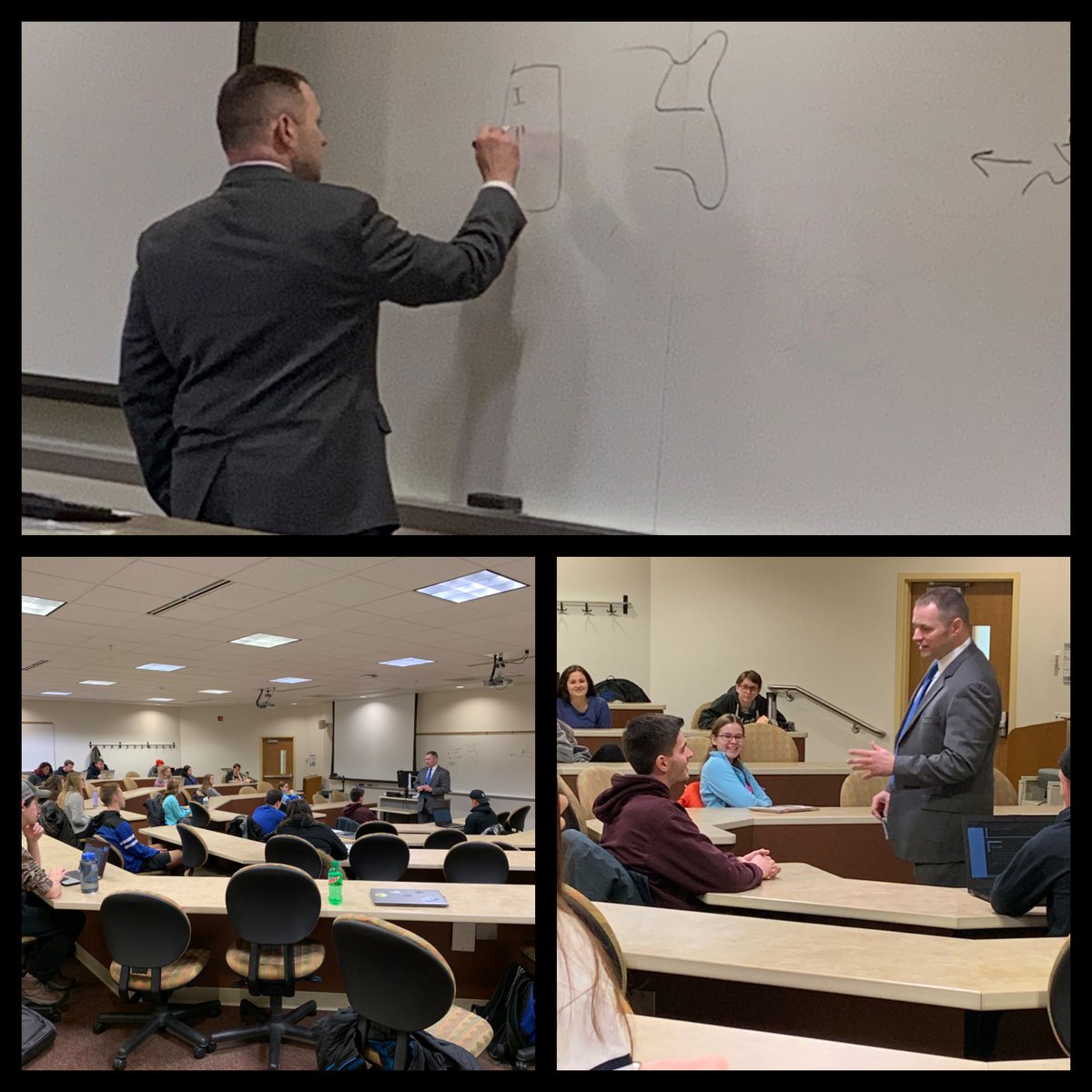 VanBurenCourts's tweet photo. Our very own 7th District Court Judge back in school?? Judge McKay was invited to teach constitutional and criminal justice basics to students at Grand Valley State University. #CourtToCommunity https://t.co/xjDlaW5eyW