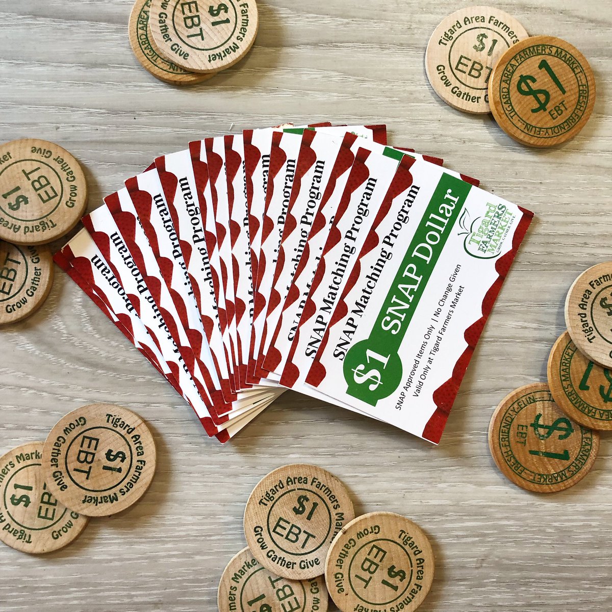 We are so excited to announce that we received a grant from @tswcd for our SNAP Matching Program! We will be doing up to $15 match this year when participants use their EBT benefits at the market. #SNAP #EBT #TigardOregon #TigardFarmersMarket #farmersmarket