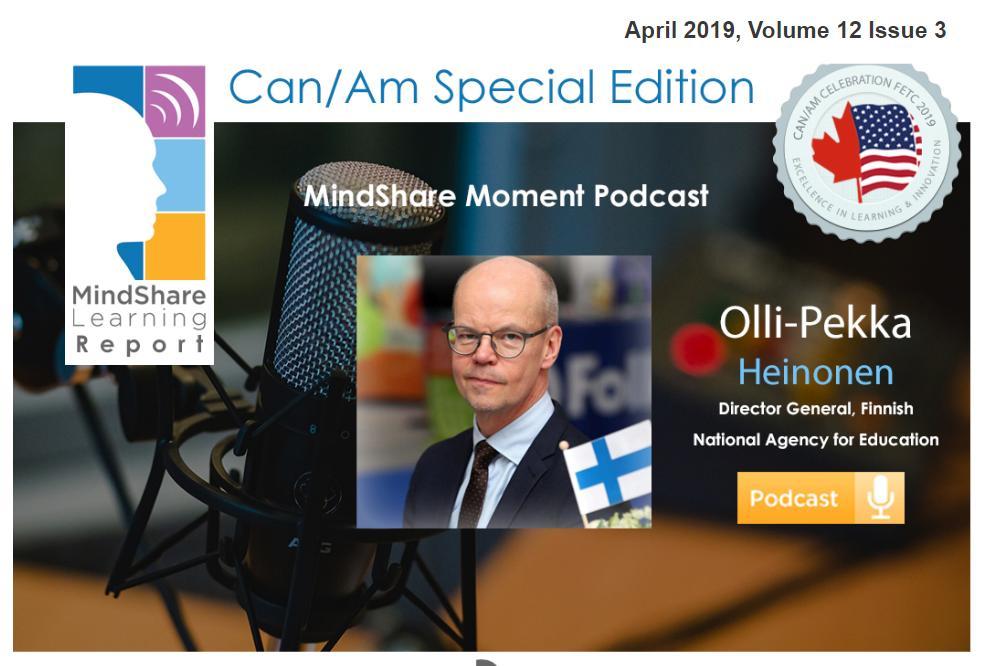 MindShareLearn's tweet photo. The #CanAm #EdTech April Report by MindShare Learning https://t.co/whKKrKZ2fr Many thanks 4 #podcasts from .@CoSN #cosn19 w/ #Finland's Olli-Pekka Heinonen @Heino1Olli @edu_EEF @iste president @billbass & @edgemakers merger @gcherkowski>> Product Review @plagiarismisbad & more! https://t.co/4R7aaUC126