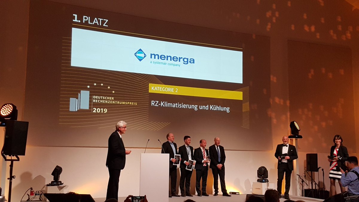 MenergaGermany's tweet photo. WINNER OF THE GERMAN DATA CENTER AWARD 2019 
We've made it! In the category 'Data Center air conditioning and cooling' we've won the 1st place. We are amazed about this result and are happy to take the prize home with us. #ft2019beapart
@futurethinking_ https://t.co/olG5vd04xG