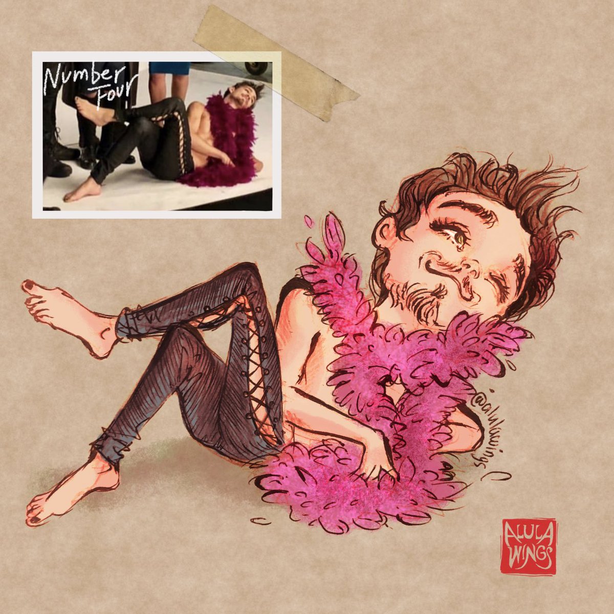 Ula (@alulawings) on Twitter photo Drawing Klaus Hargreeves is too much fun 😂 Honestly <a href="/RobMSheehan/">Robert Sheehan</a> strikes the best poses. #TheUmbrellaAcademy Drawing Klaus Hargreeves is too much fun 😂 Honestly <a href="/RobMSheehan/">Robert Sheehan</a> strikes the best poses. #TheUmbrellaAcademy