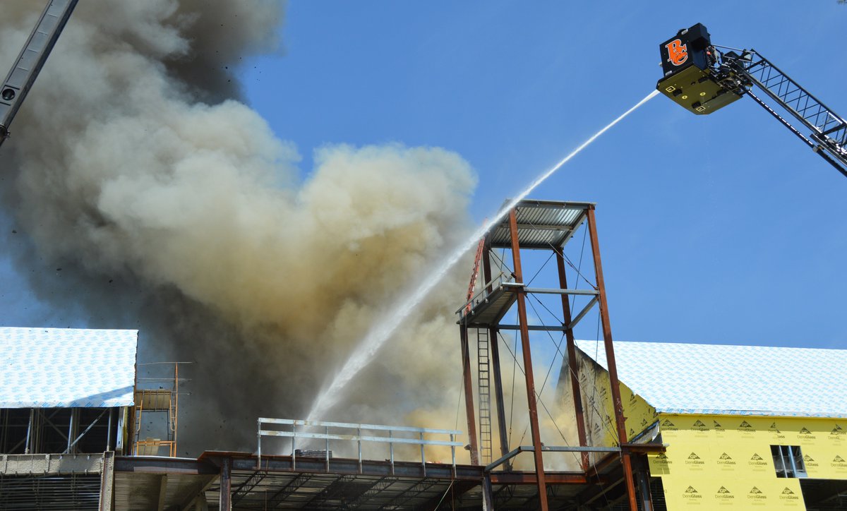 campbelledu's tweet photo. Statement from President J. Bradley Creed: 
With a rapid and robust response from the Buies Creek Fire Department and units from other area municipalities, today's student union fire was contained and extinguished. There were no injuries and apparently minimal damage. (continued) https://t.co/IBpgf5jFu3