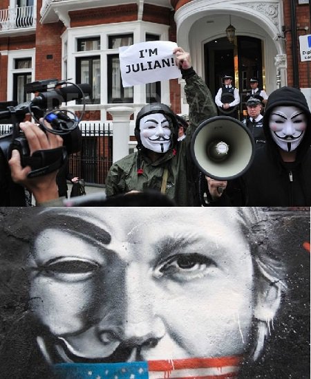 Anon_Loki's tweet photo. WE ARE ALL ASSANGE! 
Save #Wikileaks save your human rights! Save your future, fight for freedom! 
Unite against deep state! 
Solidarity all activists, hacktivists, ALL UNITE! #Unity4J 
Now or NEVER! 
#FreeAssange #Wikileaks #Anonymous #AnonUnity #HumanRights 
#opDeepState https://t.co/Rx6xxpcbCS