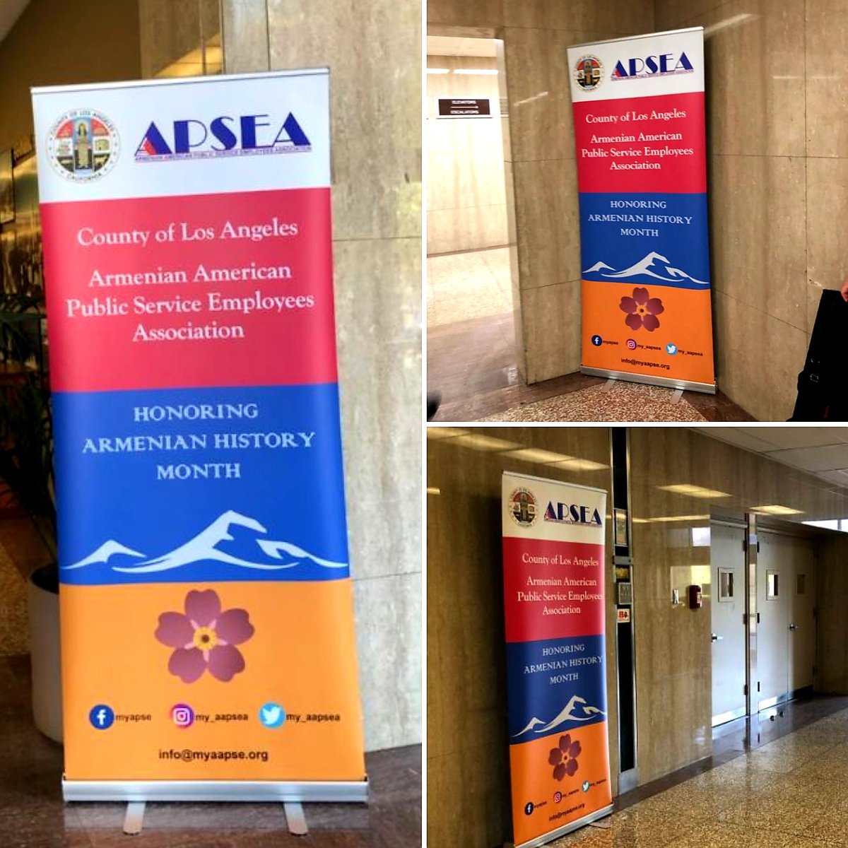 AAPSEA Armenian History Month banners are going up all across Los Angeles County facilities! Want one at your location for the month of April? Please contact us directly to make it happen! #aapsea #aapsea2019 #myaapsea #armenianhistorymonth #armeniangenocide #neverforget