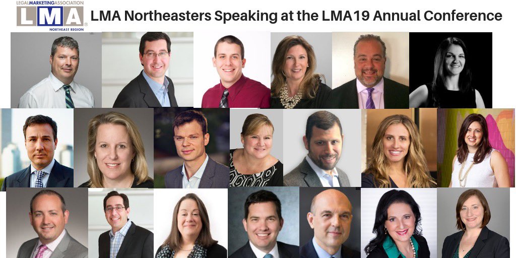 's tweet image. We want to give a big shout out to the @LMANortheast members who were speakers at #LMA19 - we are so proud of you! If you are having FOMO or you want to watch certain sessions again, you can purchase the recordings on the @LMAintl website: bit.ly/2WYP1Zq #LMAmkt