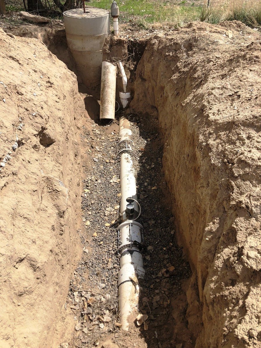 WCRCFruita's tweet photo. Could not be happier with the work of Senior Research Technician Kevin Gobbo and his work to re-purpose an unused McCrometer flow meter, joined to our existing 12" irrigation water main with two IPEX bolted repair couplers.  The WCRC-Fruita now tracks water diversions completely. https://t.co/V6sbkv5AIg