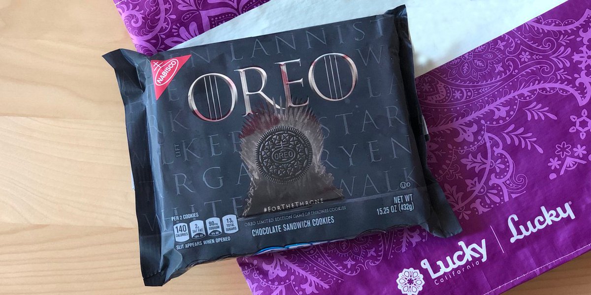 What would make your watch party worthwhile? @GameofThrones themed <a href="/Oreo/">OREO Cookie</a> cookies! Each Oreo is crested with one of the houses and tastes like victory! #ForTheThrone

Visit your local Lucky to find yours today!
