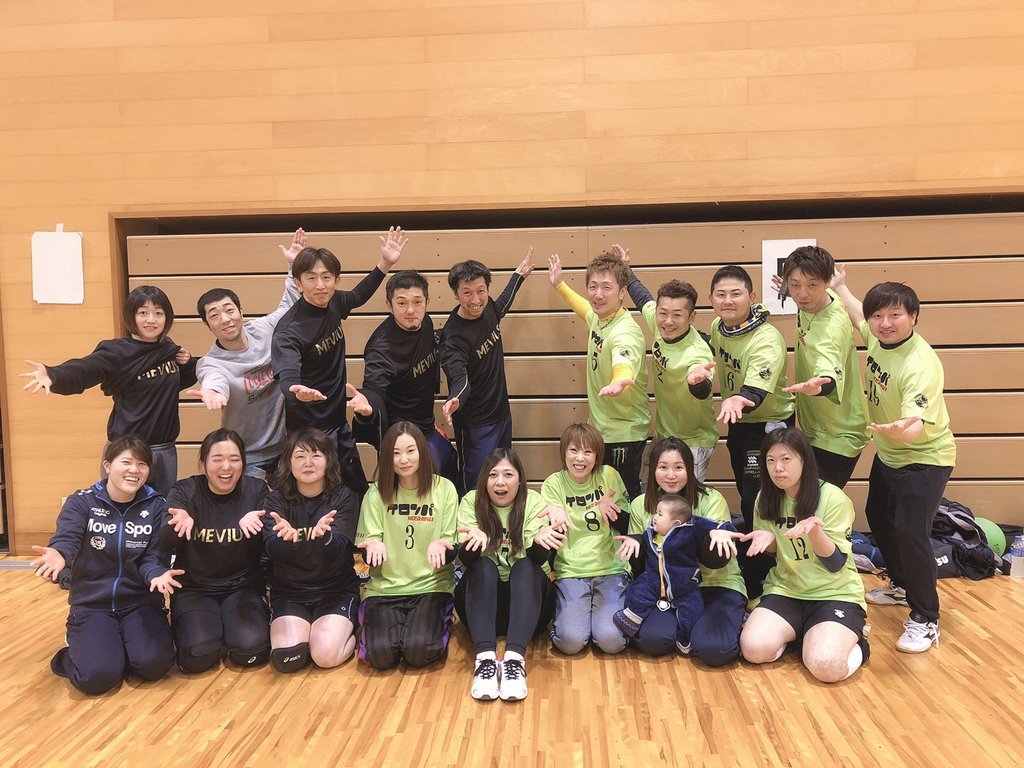 #3月31日 #北鹿杯 #ソフトバレーボール #大会 #ケロンパ #Mebius #仲良く #写真 #すしざんまい