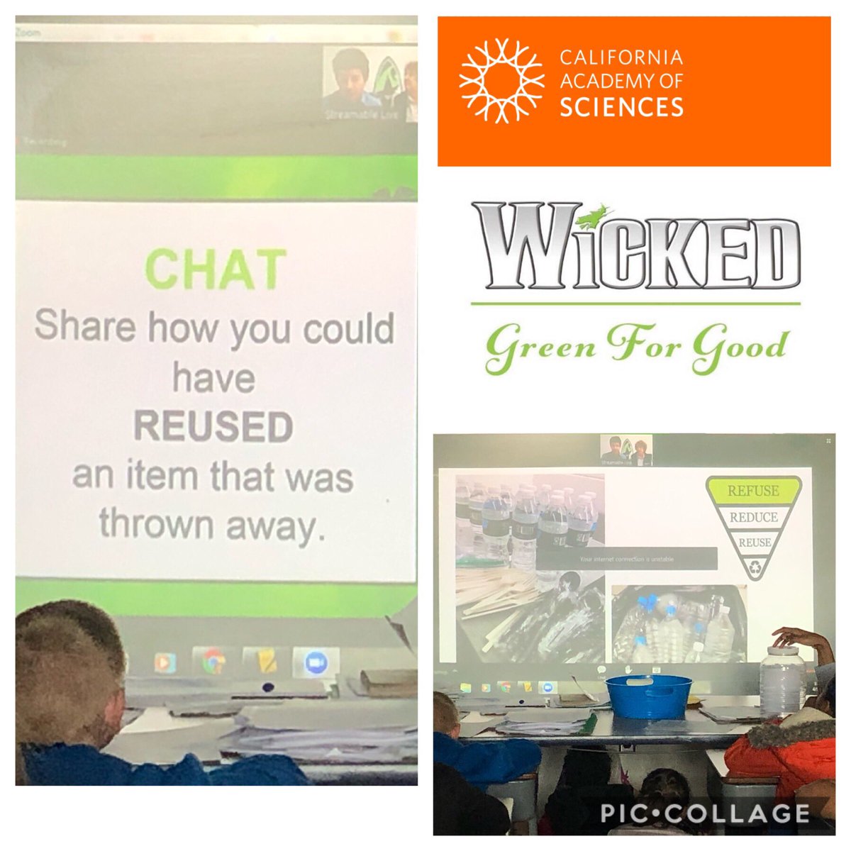 MrsHoffman1254's tweet photo. 5th Grade Tradition participated in βWicked- Green for Goodβ today with @StreamableL and the California Academy of Science for reduce and recycle live ZOOM call. #earthday #streamablelearning #fifthgrade #gjsd https://t.co/9WZCJH7XrZ