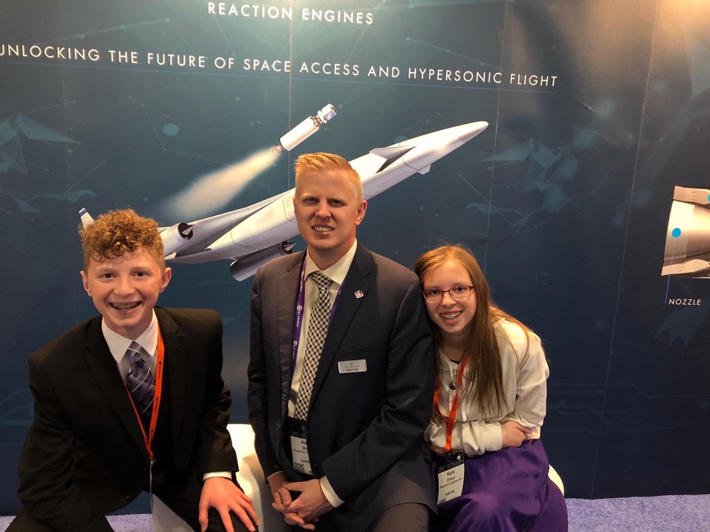 ReactionEngines's tweet image. We love welcoming students onto our stand to encourage them into #STEM careers. Come and say hi at booth 1502.  #35SS #Space4fun #inspireanengineer
