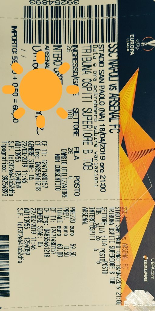 interista94's tweet photo. Napoli Vs Arsenal ticket available for game in Italy next Thursday 18th. DM me.... https://t.co/uU9qTOcYsL