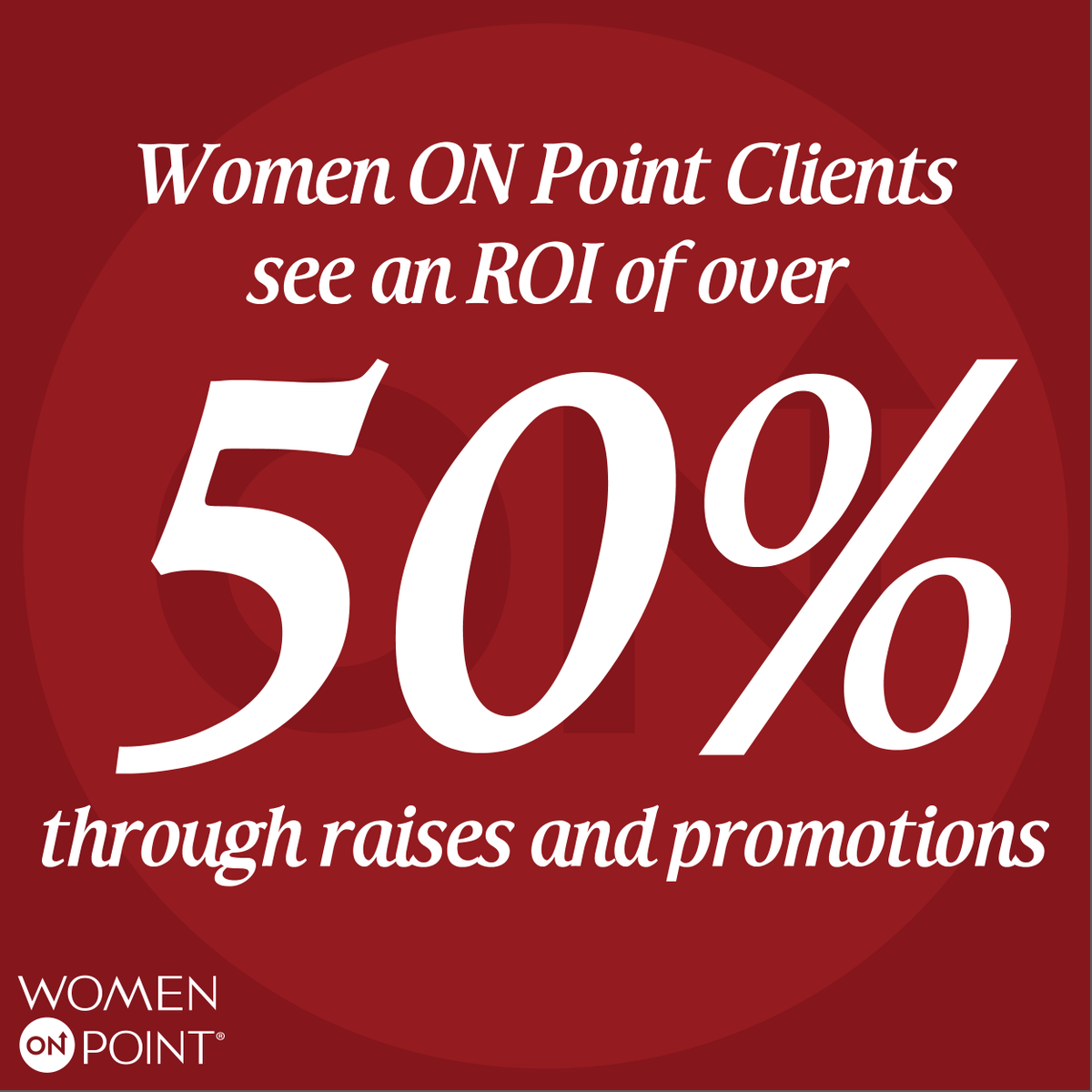 womenonpoint's tweet photo. There are multiple benefits gained from #WomenONPoint, but we're sure this is one statistic our #alumni are #thankful for! #ROI #youreworthit #strategicgameplan #planworkexecute #leadership #leaders #ONPoint https://t.co/hBxP5tEZtb
