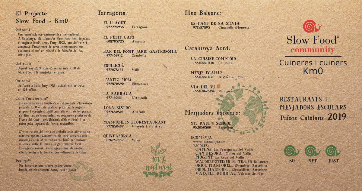 cancampanya's tweet photo. doneu-vos un petit plaer aquesta propera setmana santa i aneu a tastar alguns dels restaurants de Km0 escampats per arreu dels Paisos Catalans i gaudireu del paissatge posat al plat..... https://t.co/EZrWtxpEgU https://t.co/0uPH5YpJyN