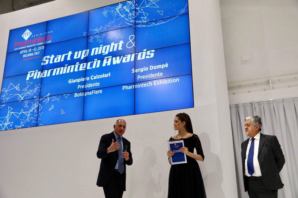 Pharmintech19's tweet photo. It’s #RELIEF the innovative start up awarded by #PharmintechAward and selected by @FG_Fondazione during the #PharmintechStartUpNight at #OpificioGolinelli thanks to @HPE_IT @ScuolaSantAnna https://t.co/CnLyZSpI79