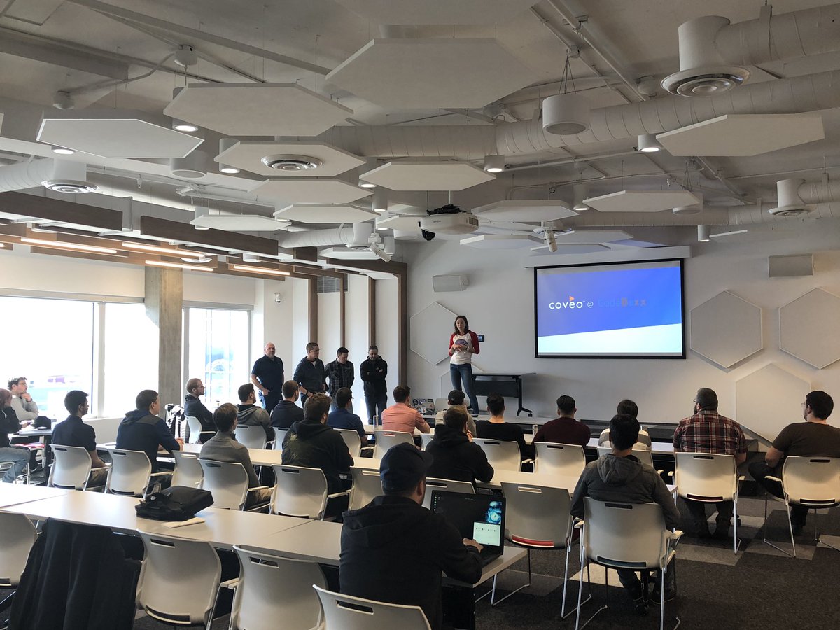codeboxx's tweet image. Our partner Coveo is at Codeboxx today alongside 2 alumnis that are now employed by the firm 🚀👌
Always a pleasure to catch up with the alumnis and lifetime member of the CodeBoxx community 🙌
👨💻👩💻 #Code #CodeBoxx #Coveo #codelife #programming #learntocode
