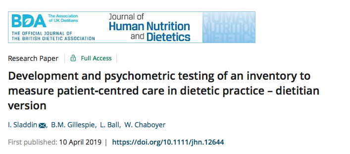 Journal of Human Nutrition and Dietetics tweet media