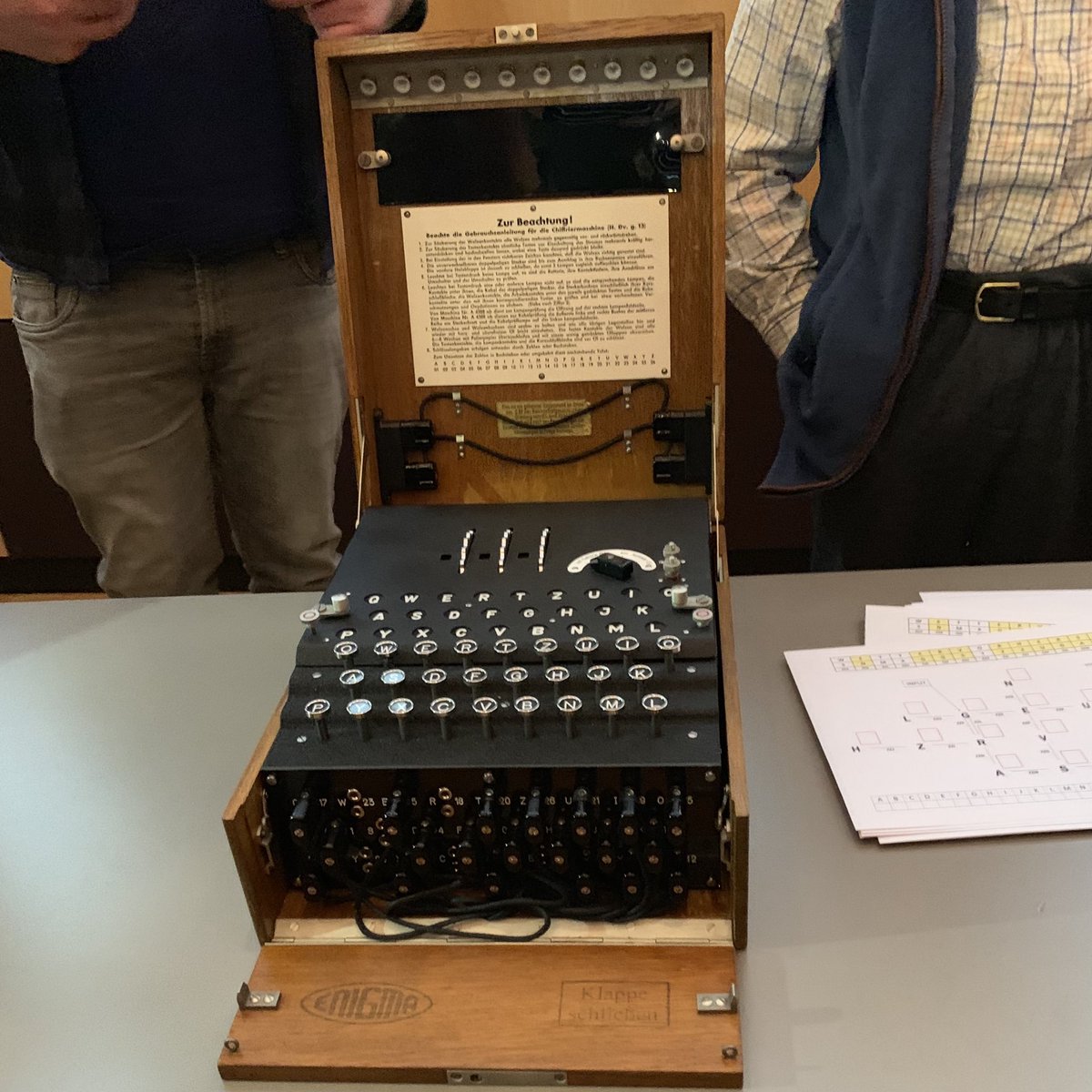 holly_seear's tweet photo. Fascinating evening @RHULPhysics tonight learning about #enigma and the #bombe 🤓🤯 #physics #royalholloway #codebreaking #TuringWelchmanBombeRebuildTrust #physicslecture https://t.co/TmznReeLXG