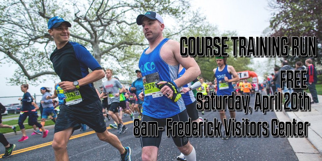 RunFrederick's tweet photo. Mark your calendar for the FREE Course Training Run on April 20th! Join the Frederick Steeplechasers and get a preview of the half marathon course! https://t.co/5toQQPKT5E
#FrederickRunFest https://t.co/SwSJXV0VBq