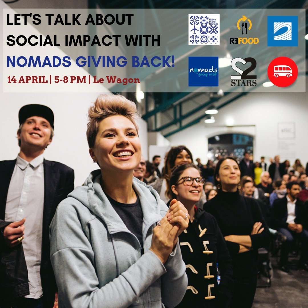 nomadgivingback's tweet photo. Join us for our next event! An eye-opening panel discussion in Lisbon, PRT 🇵🇹 Find out how @22STARS_com, @re_food and @surfridereurope - started, scaled, and are making major impact, as well as how to get involved yourself. #nomadsgivingback #inspireyourself #inspiretheworld https://t.co/1qvqNEklwR