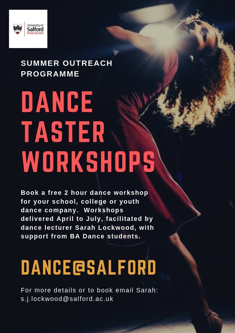 BA_Dance_'s tweet photo. We’re out on the road. Book us to come and workshop with your FE students and youth companies. #danceatsalford #badance #outreach #workshops #youngdancers #dancetraining https://t.co/gWl52qXvHM