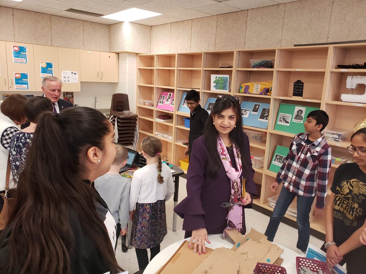 PNeerja's tweet photo. It started with just an idea and today it became a reality @JamesGrievePS #JGProud. The grand opening of our Designers’ Hub tnx to an amazing team @MsGandhi123 @Roosloan @RituA3 @JToddIC &amp; a generous donation from @JimAwesomeYears brought it to a successful fruition #JGHub https://t.co/2sVlU2jtmk