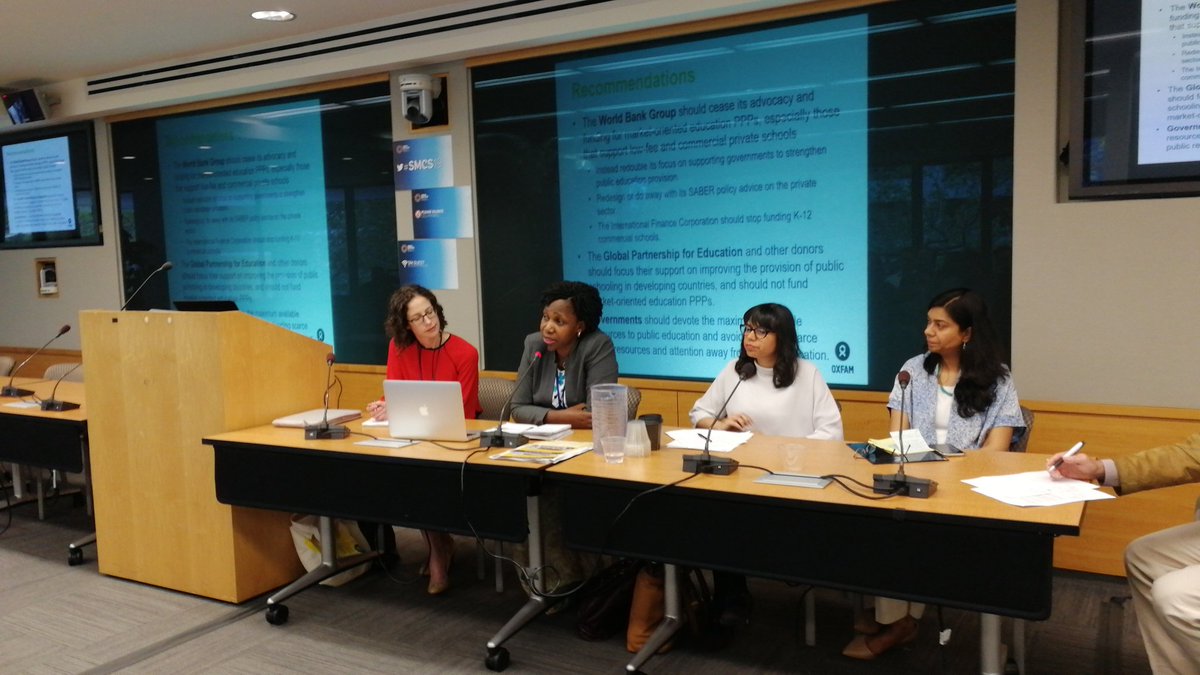 saubryhr's tweet photo. #SMCS19 @Salima_SN explains that education PPPs in #Uganda are not even considered as PPPs... because there private sector does not share any of the risks, which falls entirely on the children and parents! #AbidjanPrinciples https://t.co/mLmMyJHGpA