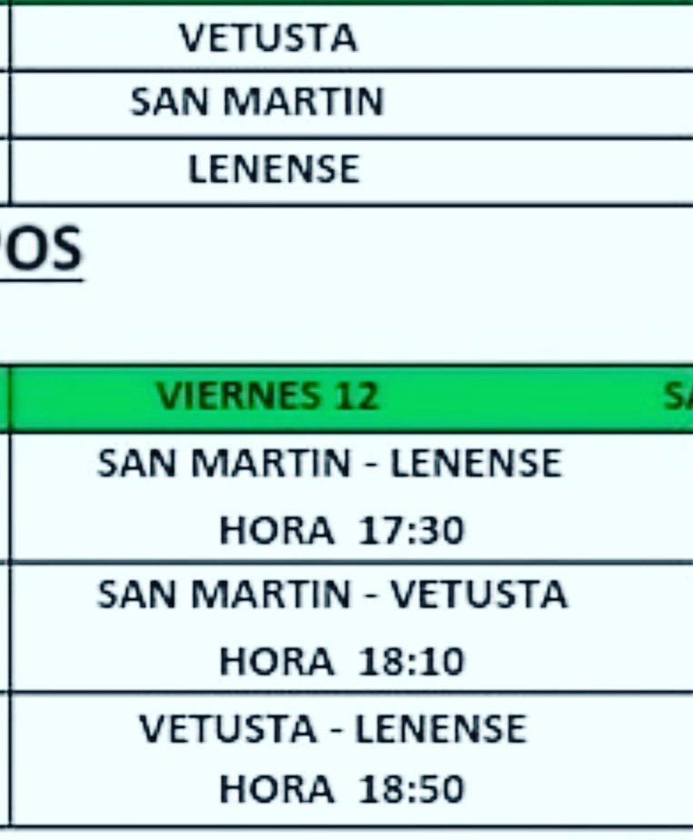 Mañana 4° Día del Torneo nos visitan
<a href="/sdlenense/">SD Lenense Proinastur</a> <a href="/efVetusta/">EF Oviedo Vetusta</a> <a href="/sanmartinei/">San Martín</a>