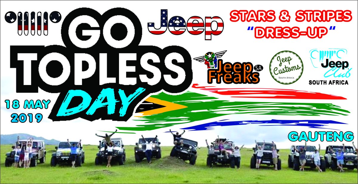 jeepfreaksSA's tweet photo. Jeep Go Topless Day 2019
#gotopless #gotoplessday2019 #jeepfreaks https://t.co/WGJAmwEh31