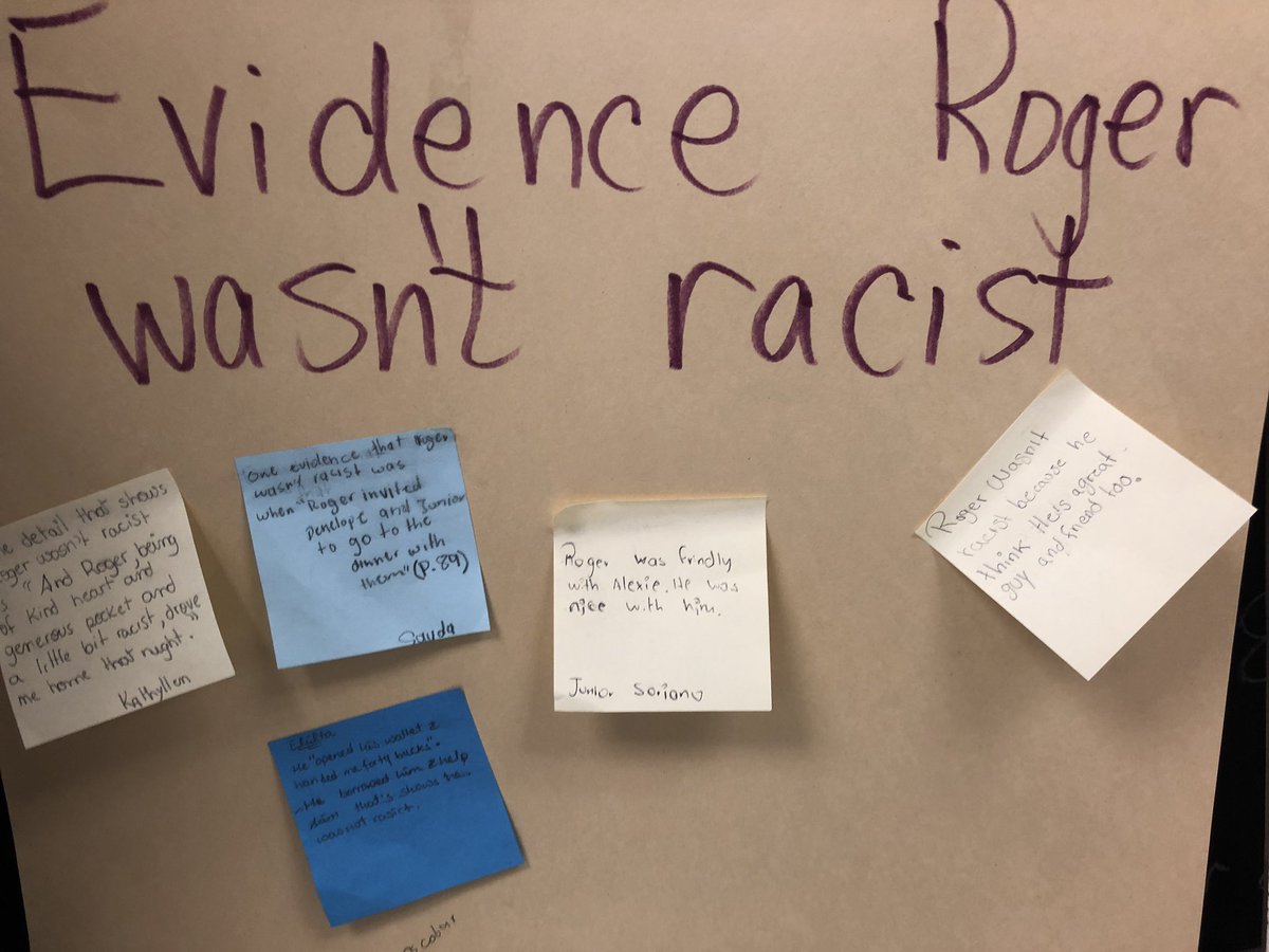 OurKennedyWorld's tweet photo. Academic Reading students addressed important aspects of the novel by citing evidence. Very thoughtful answers, guys! #academicreading #read180 #esol3 https://t.co/yywk9p25gF