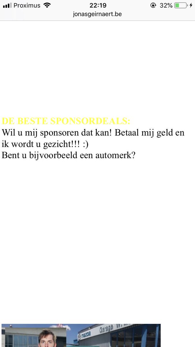 xandratjeuh's tweet photo. Heeft Jeroom nu echt ‘ik wordt’ op Jonas Geirnaert zijn website geplaatst???? #controlpedro #vier @opVIER https://t.co/wbOUKzRNJr