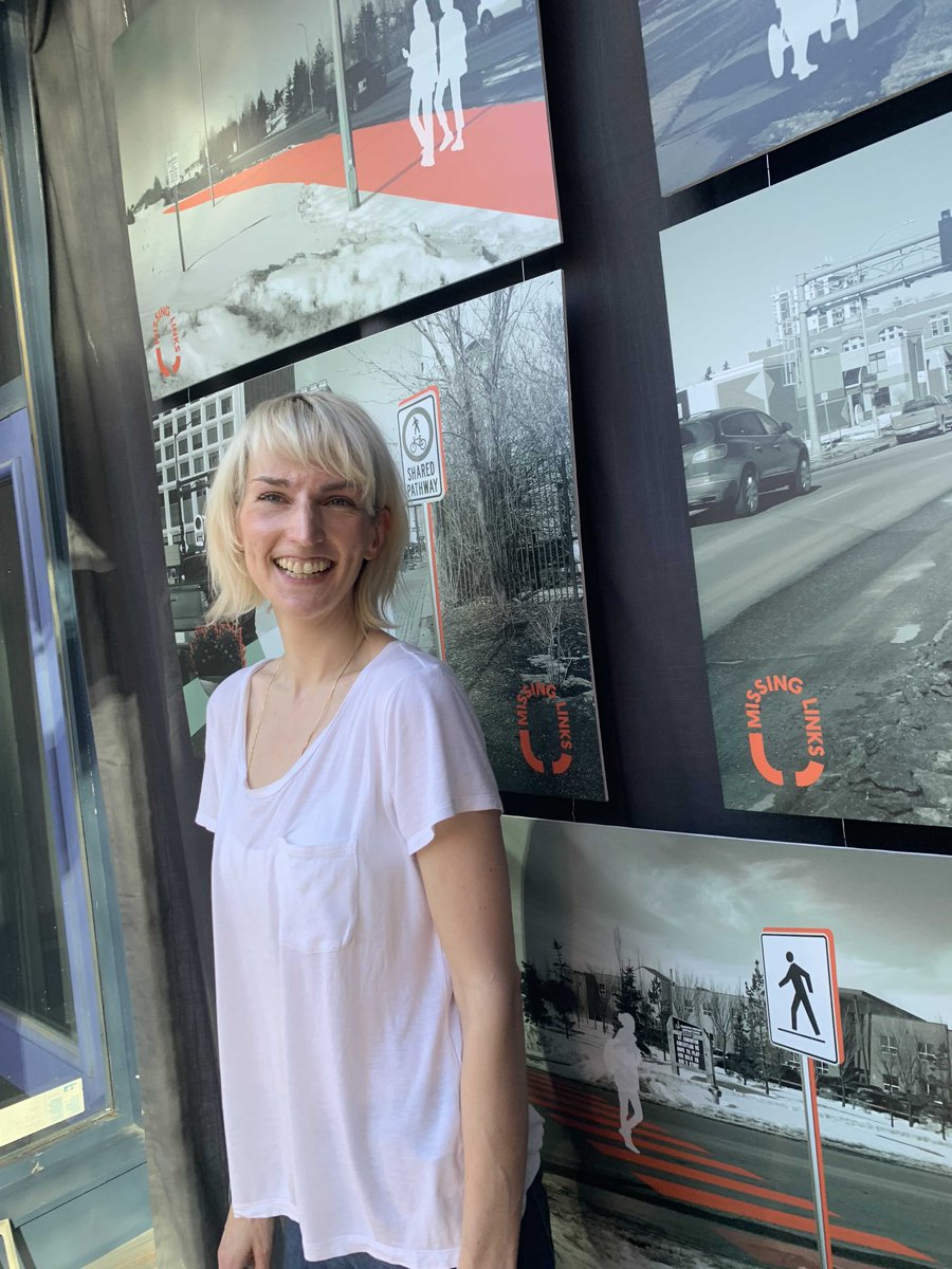 GetJobber's tweet photo. Our latest #JobberHQ ArtHole installation is Missing Links by @pathsforppl. The 5 pieces of art represent case studies of missing connectors in Edmonton communities for folks using the pathways. See it on display in #yegdt this month and find out more at: https://t.co/EWRZmhwIQu https://t.co/eh5FXgYP7a