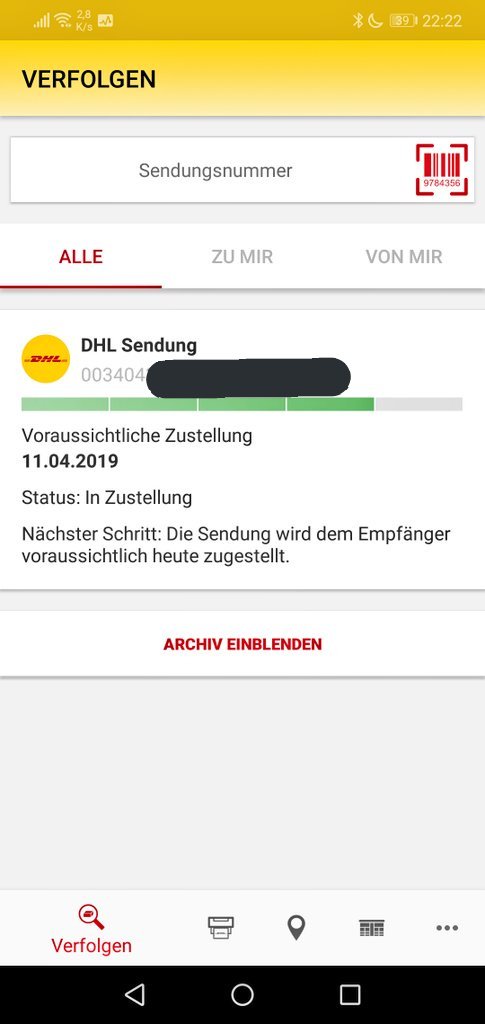 Dhl Lieferung Verfolgen