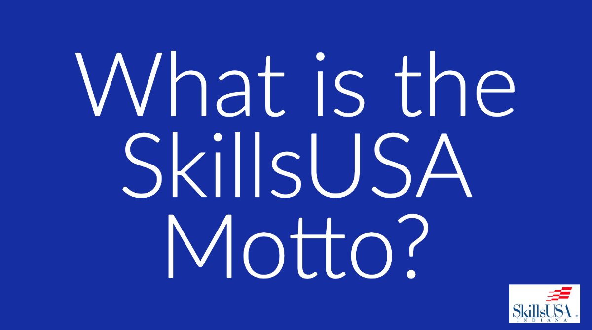 #SkillsUSA Indiana competitors
What is the SkillsUSA Moto?
#INLSC19 to qualify for a chance to win $20 Amazon Gift card
 #skillsusaindiana #championsatwork