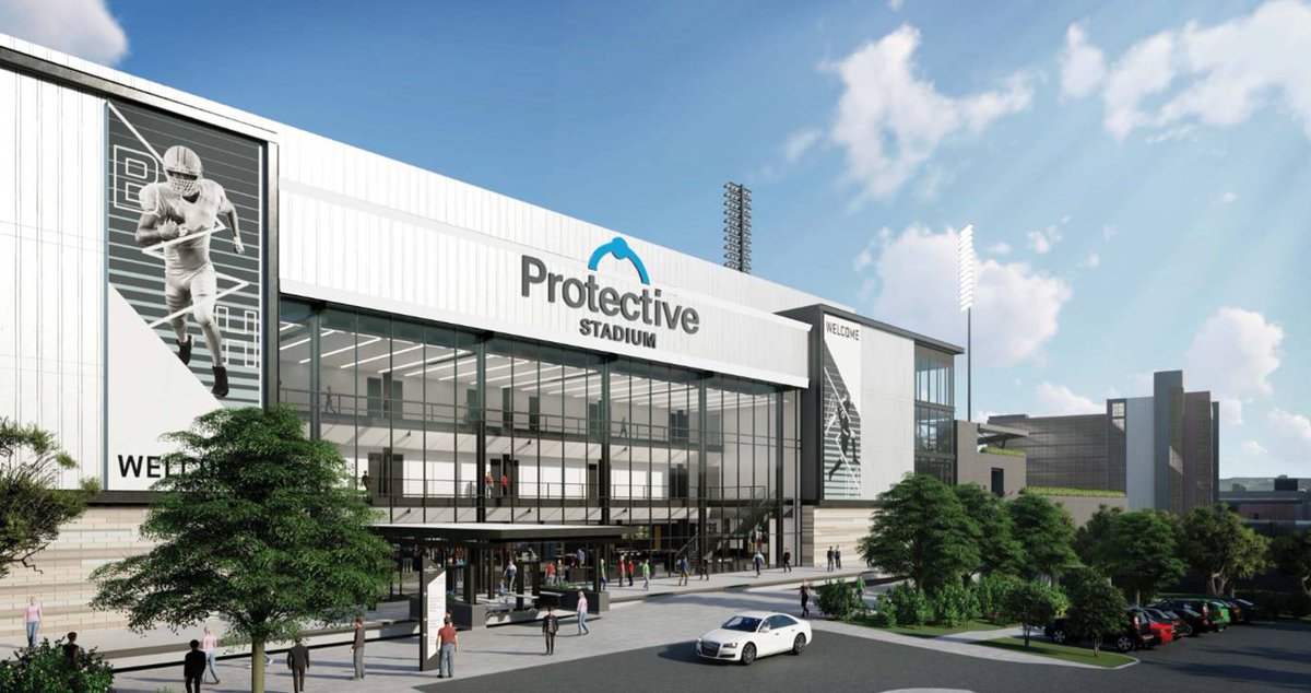 ProtectiveStdm's tweet image. Birmingham, we’re thrilled to introduce you to #ProtectiveStadium. Today the @BJCC and @ProtectiveLife Corporation announce the naming of Birmingham’s new multi-use stadium.