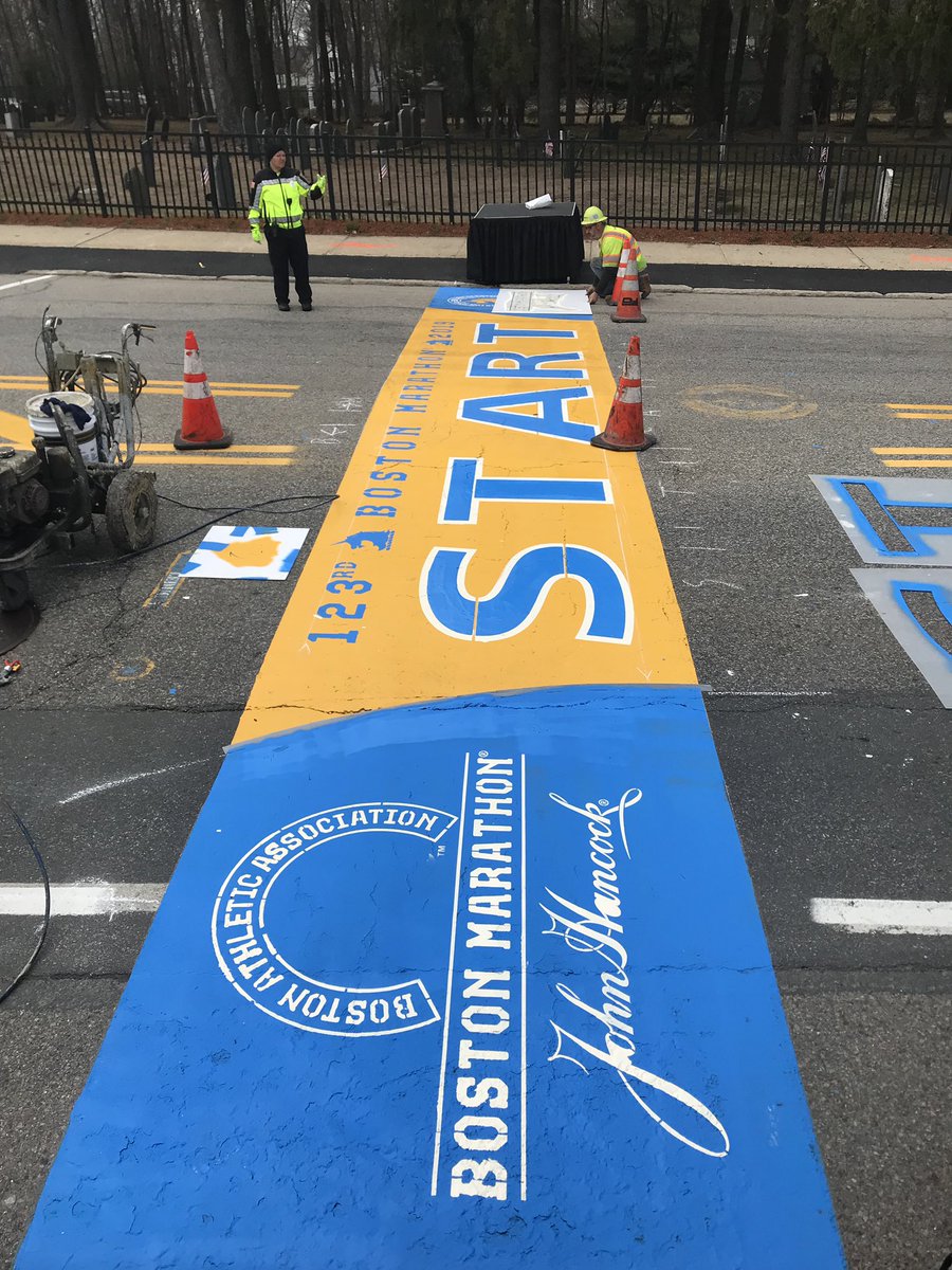 boston marathon start line location - Calandra Winters