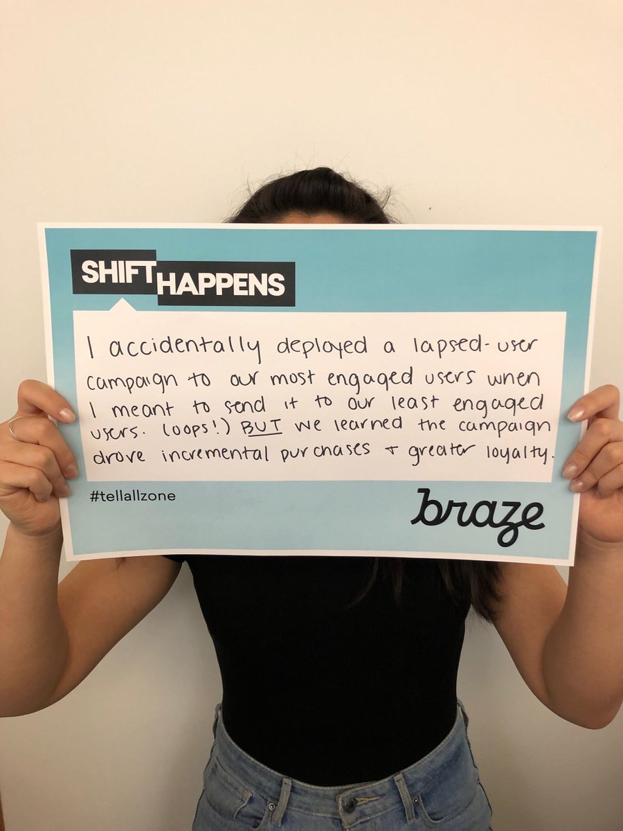 Braze's tweet photo. Get ready for our #TellAllZone @ #MAU2019, stay tuned... we know you want to 😏 https://t.co/axCP3c5yfb