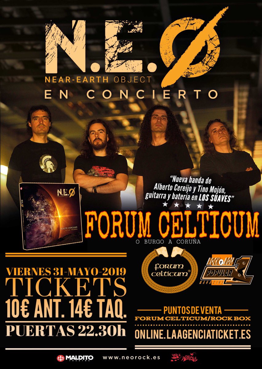 NEO presentará su nuevo trabajo en el Forum Celticum. Entradas ya a la venta