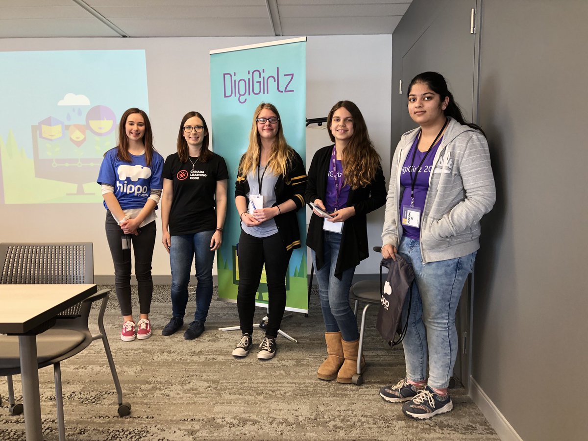 RenaVandersteen's tweet photo. @HippoCMMS sent some swag with me to give away to some lucky ladies at #digigirlz - here are the day 2 winners!! @digigirlzwpg https://t.co/xqjBpVysI1
